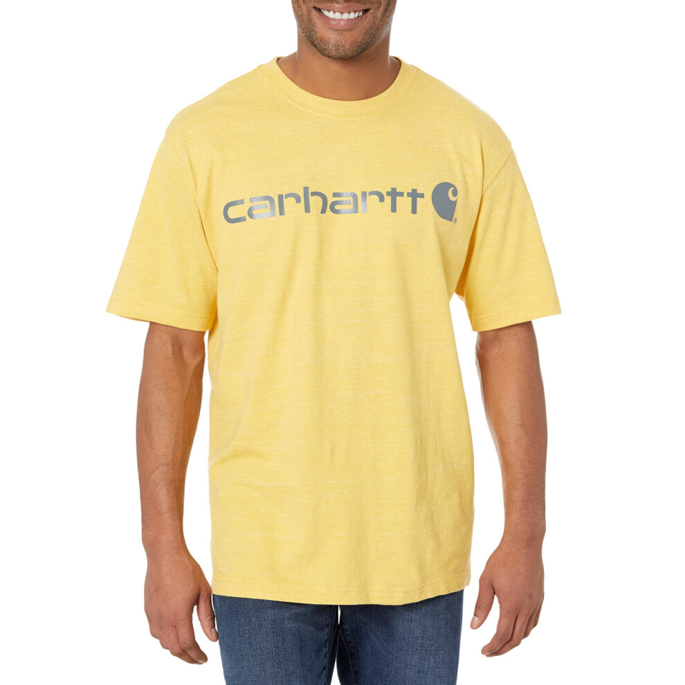 Carhartt Men's Loose Fit Heavyweight Short-Sleeve Logo Graphic T-Shirt