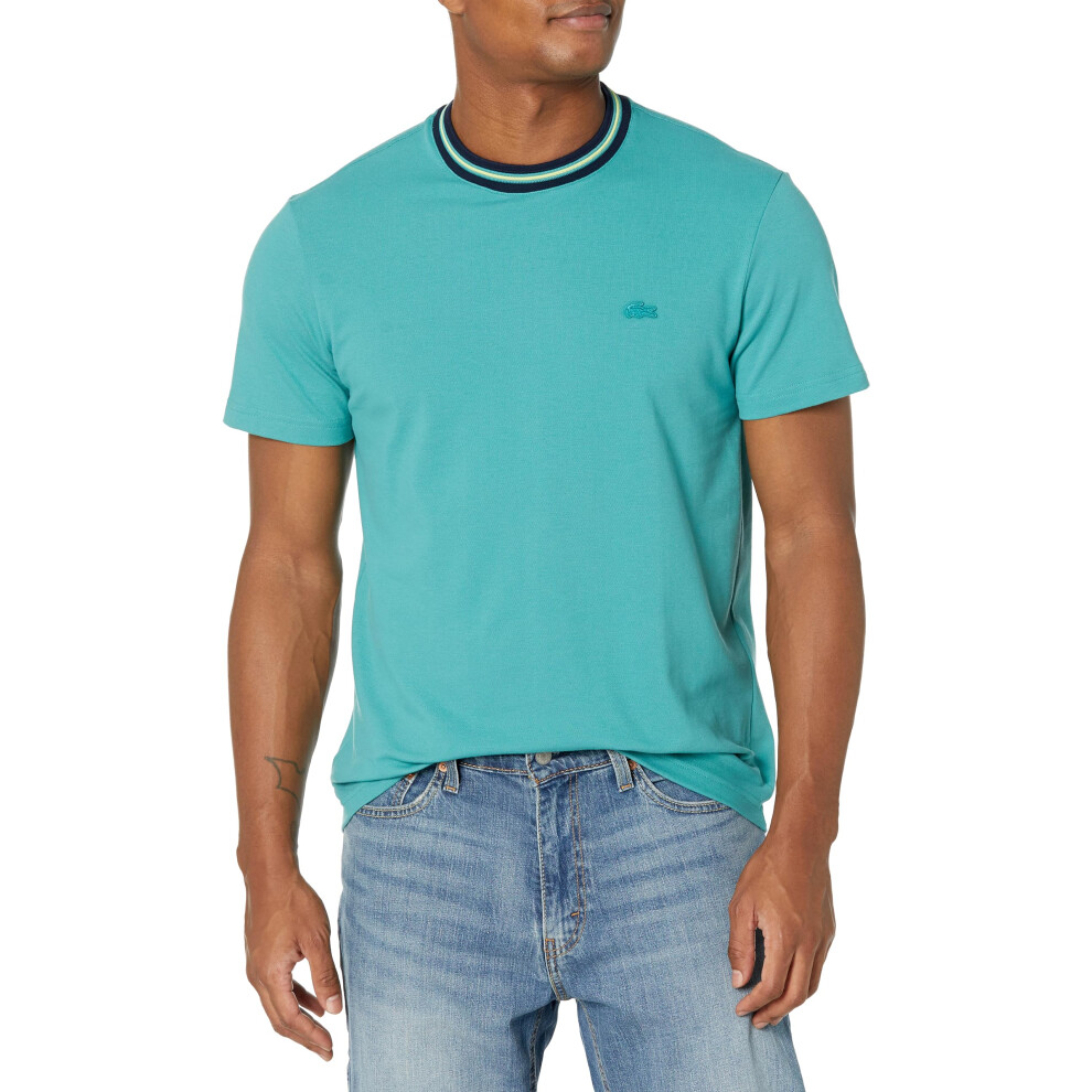 Lacoste Men's Short Sleeve Fancy Crew Neck T-Shirt  OCELLE  Small