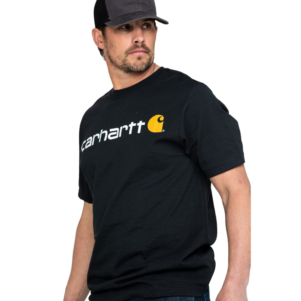 Carhartt Men's Loose Fit Heavyweight Short-Sleeve Logo Graphic T-Shirt