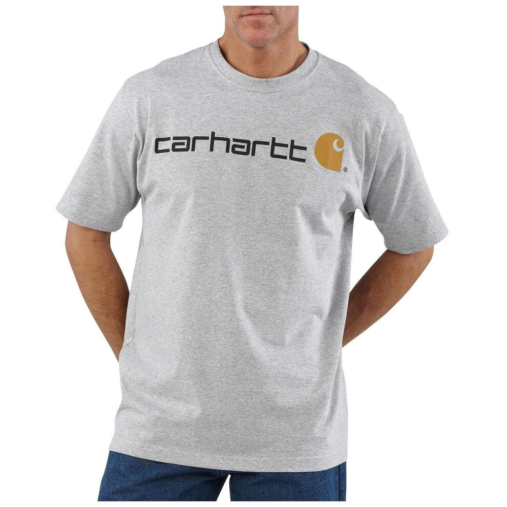 Carhartt Men's Loose Fit Heavyweight Short-Sleeve Logo Graphic T-Shirt