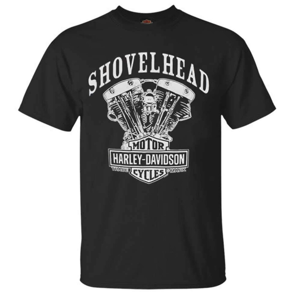 Harley-Davidson Men's T-Shirt  Shovelhead Engine Short Sleeve 30294026