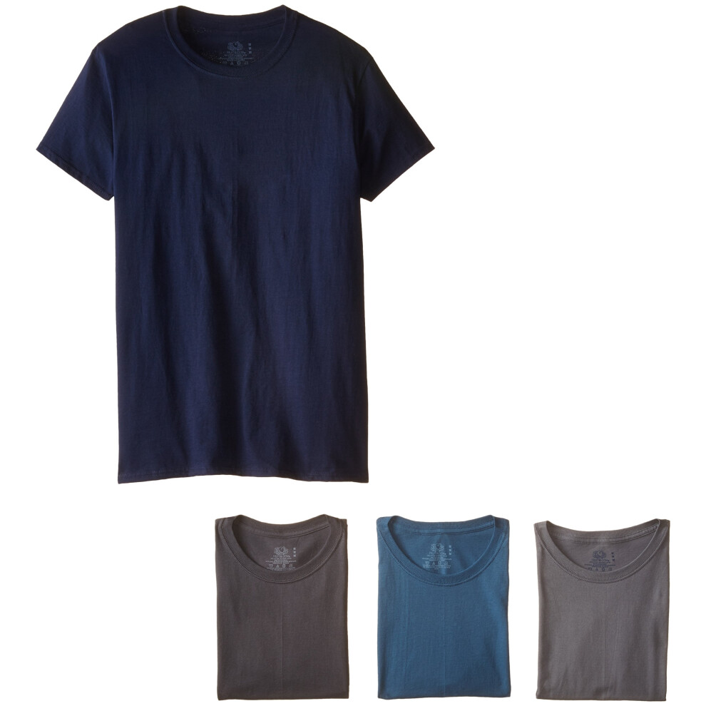 Fruit of the Loom Men's Crew Neck T-Shirt (Pack of 4)  Assorted  Small