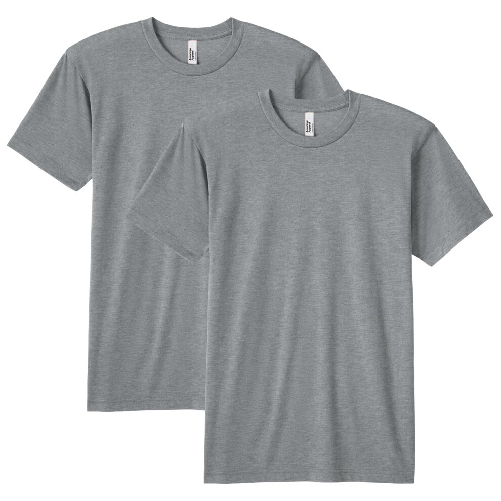 American Apparel Unisex Tri-Blend Track T-Shirt  Style GTR401  2-Pack