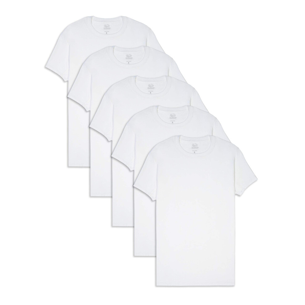 Fruit of the Loom Men's COOLZONE White Crew T-Shirts  Small