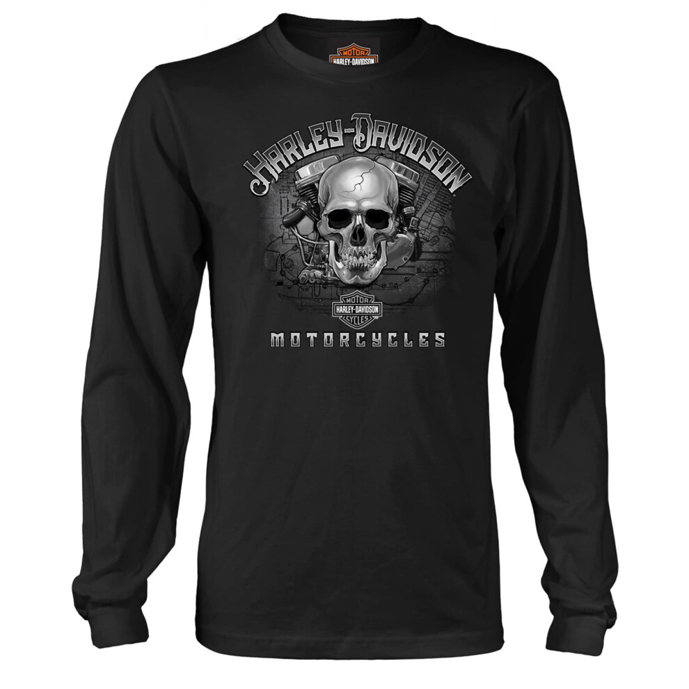 HARLEY-DAVIDSON Military - Men's Black Graphic Long-Sleeve T-Shirt - U