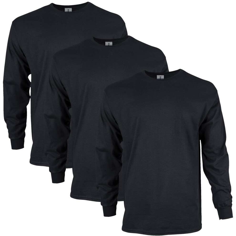 Gildan Men's Ultra Cotton Long Sleeve T-Shirt  Style G2400  Multipack