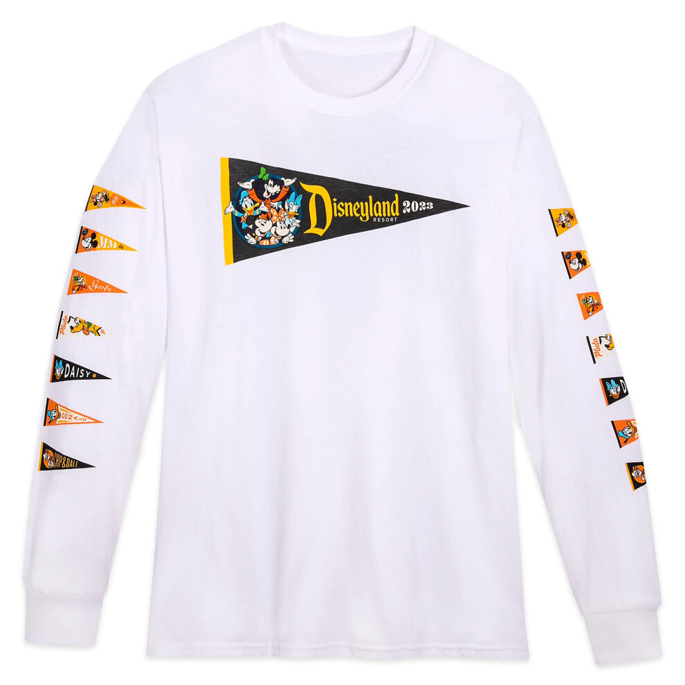 Disney Disneyland Pennant Flag Long Sleeve T-Shirt for Adults - Disney