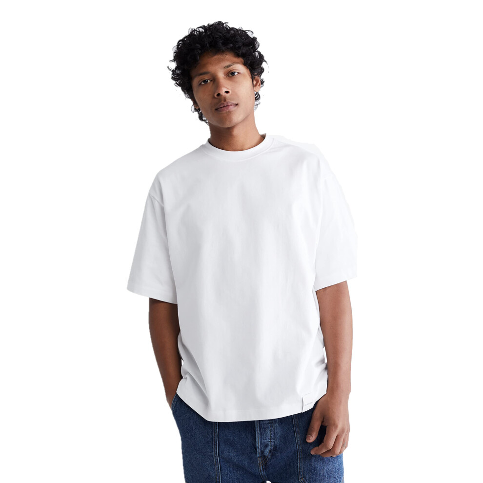 Calvin Klein Men's Compact Cotton T-Shirt  Brilliant White