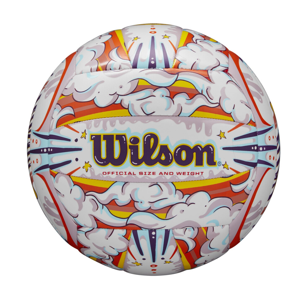 WILSON Graffiti Peace Volleyball - White/Orange