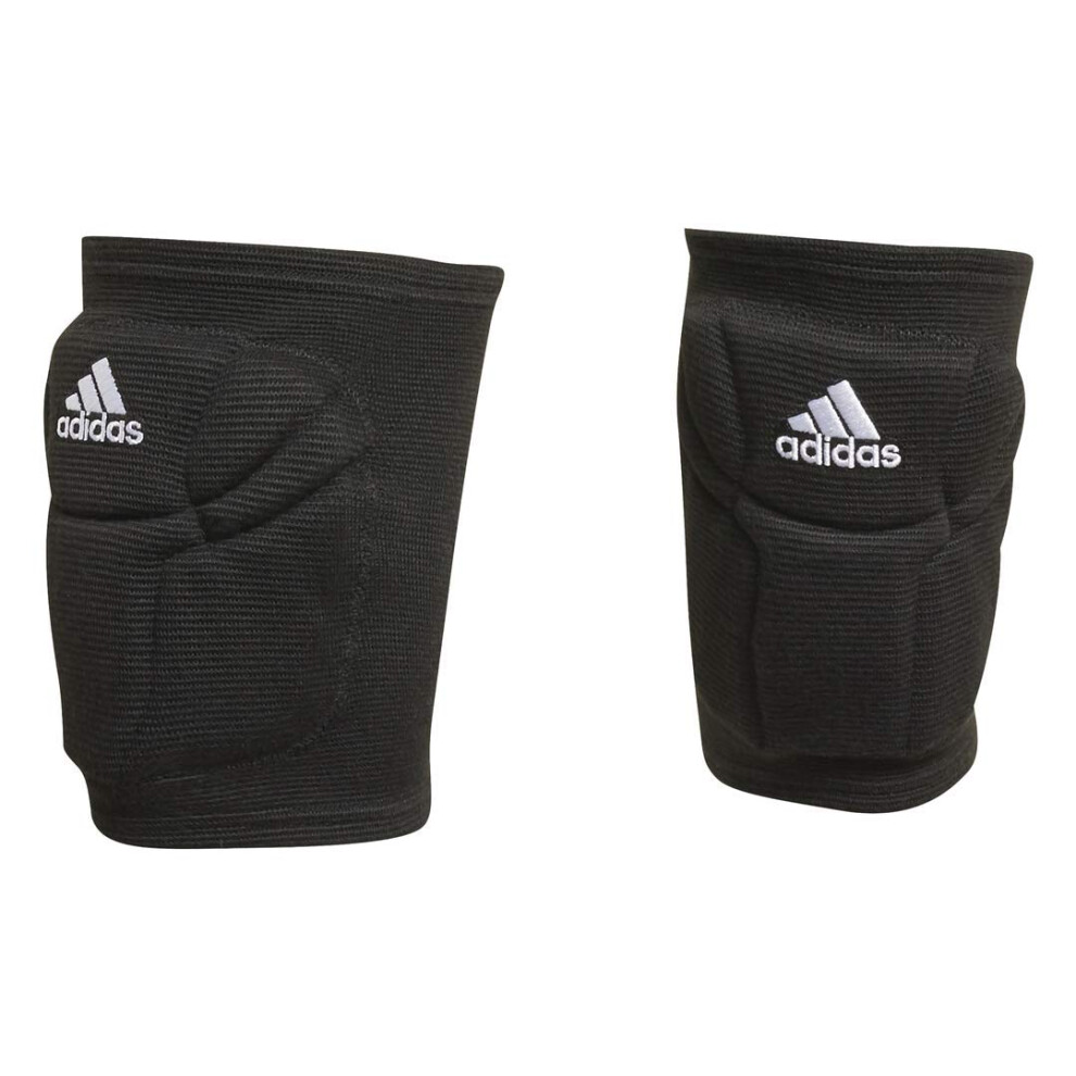 adidas unisex-adult Elite Knee Pad  Black/White  Large