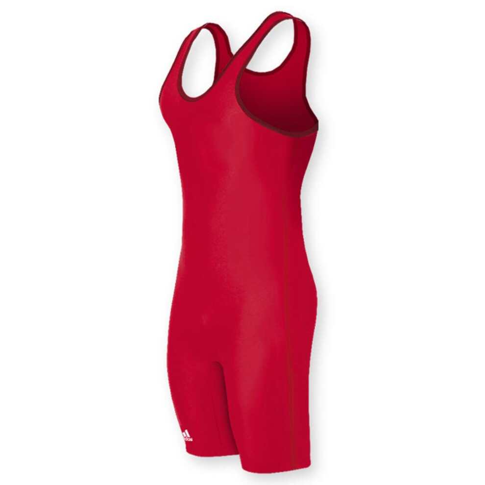 adidas aS101s Lycra Solid Wrestling Singlet - RED - XXL