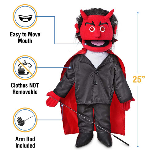 25"" Devil w/Light-Up Eyes  Full Body  Ventriloquist Style Puppet 2