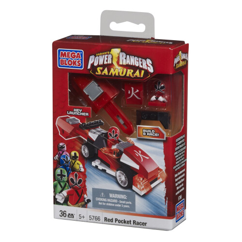 MEGA Mega Bloks Power Rangers Red Pocket Racer