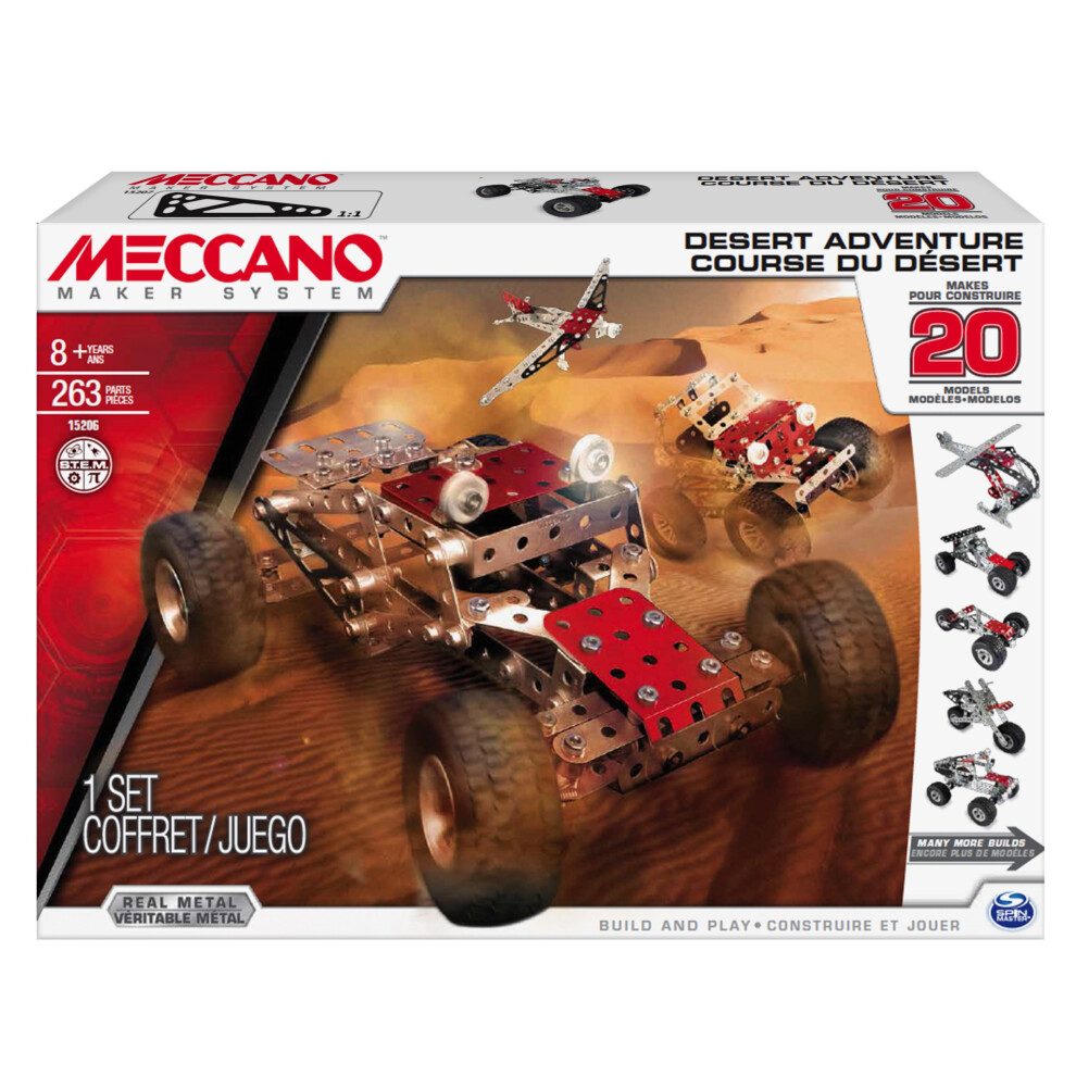 Meccano Desert Adventure Set  20 Model Building Set  260 Pieces  For A