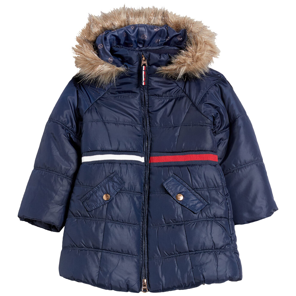 Tommy Hilfiger Girls' Long Length Heavyweight Puffer Jacket with Polar