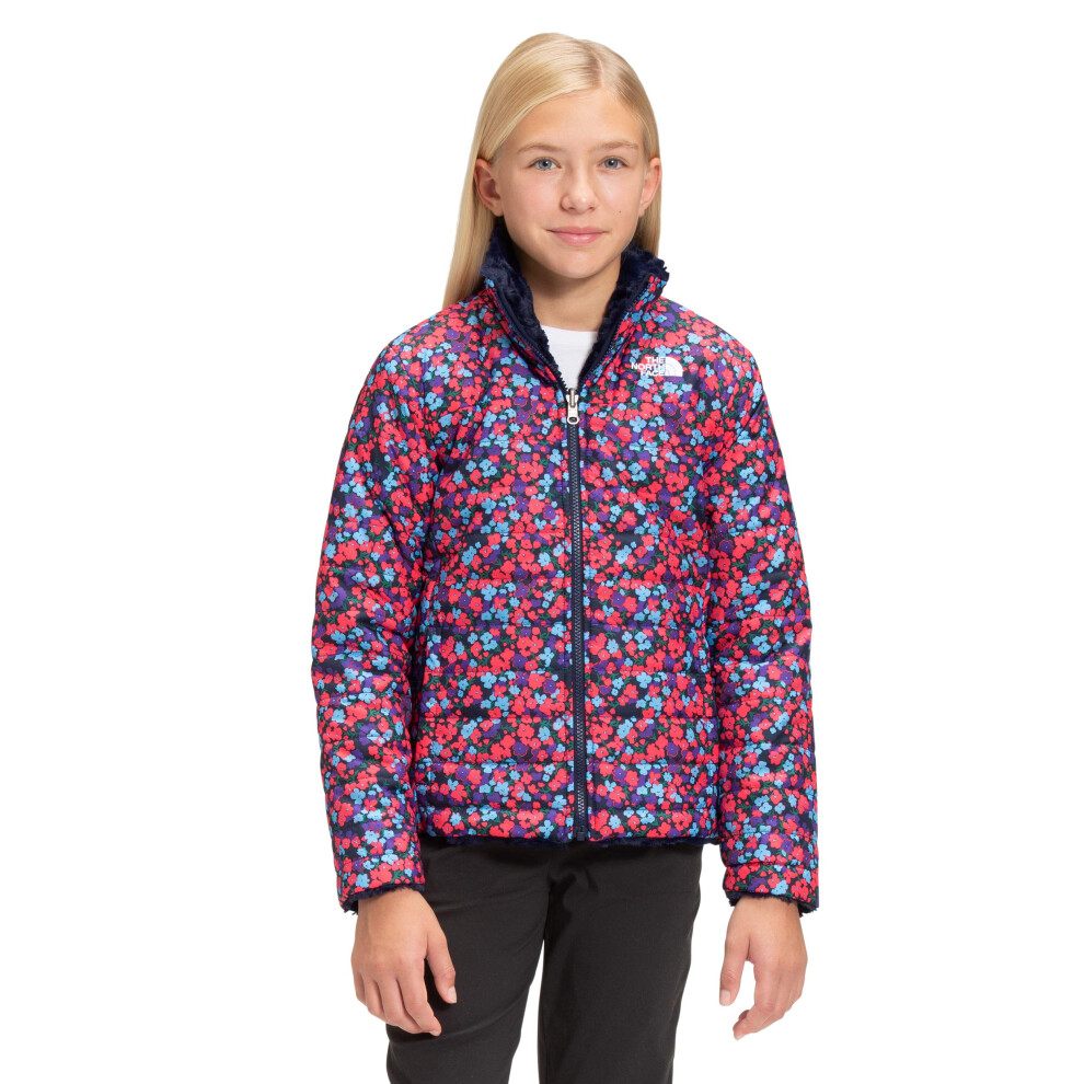 THE NORTH FACE Girls' Reversible Mossbud Swirl Jacket  Paradise Pink W