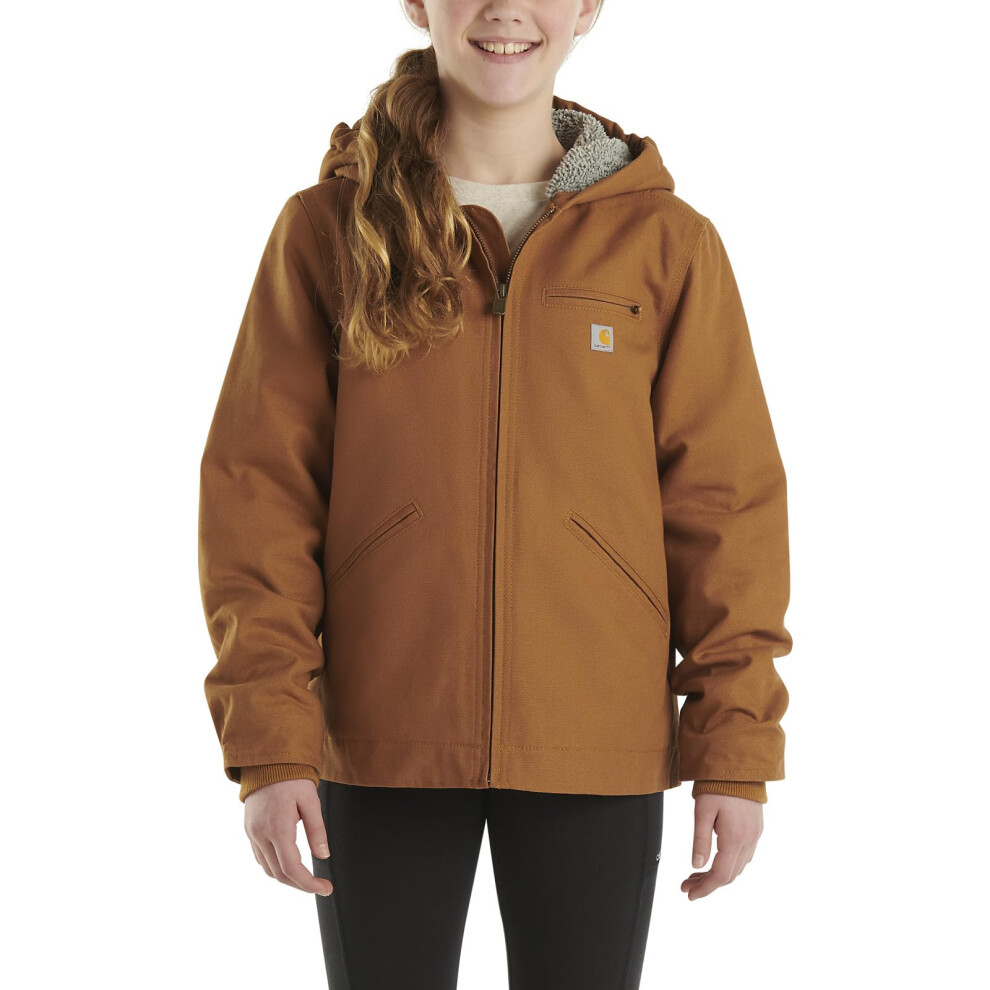 Carhartt Girls' Big Sherpa Lined Jacket Coat  Brown