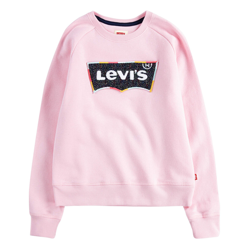 Levi's Girls' Crewneck Sweatshirt  Rose/Confetti  M