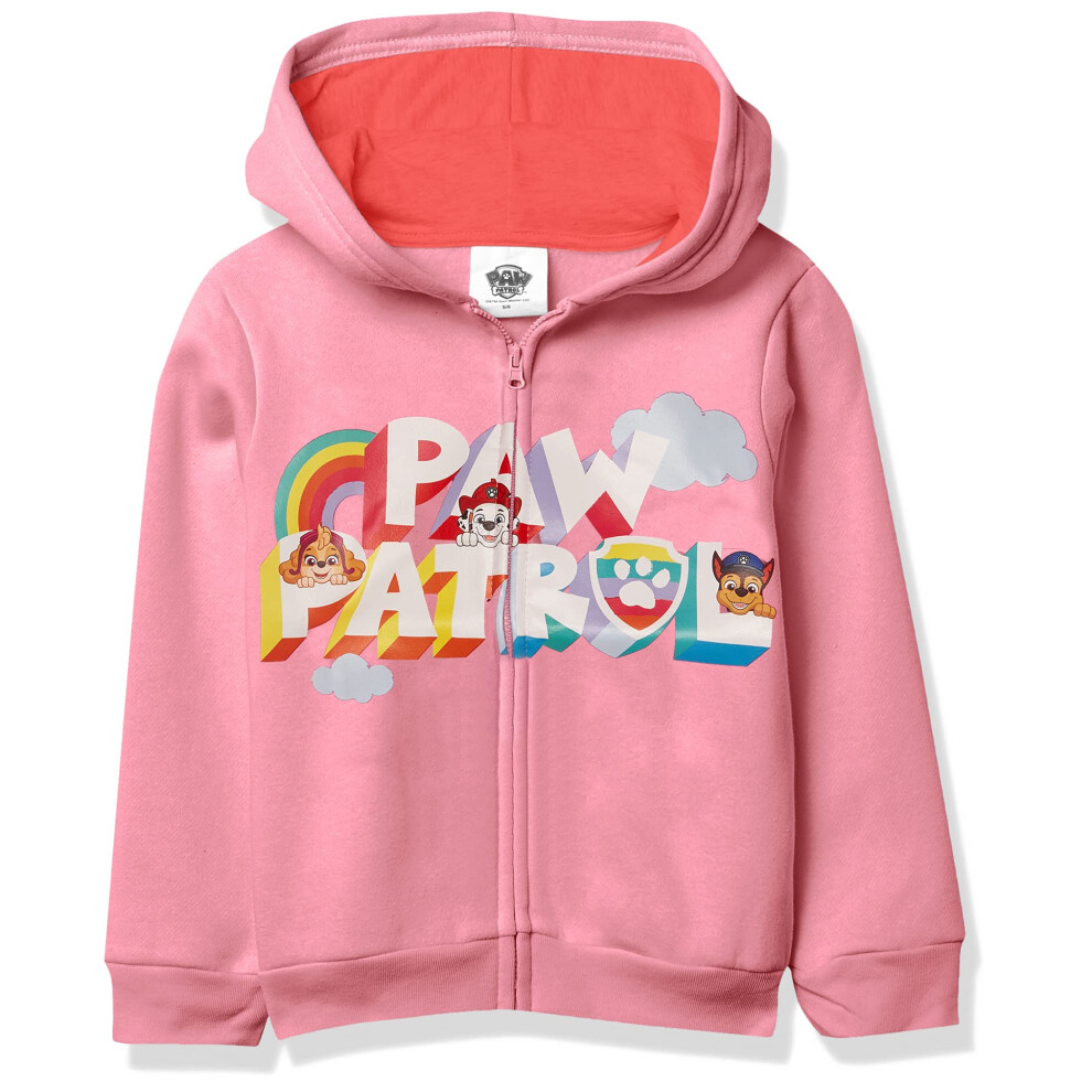 Paw Patrol girls Graphic Zip-up Hoodie Hooded Sweatshirt  Pink  6 US