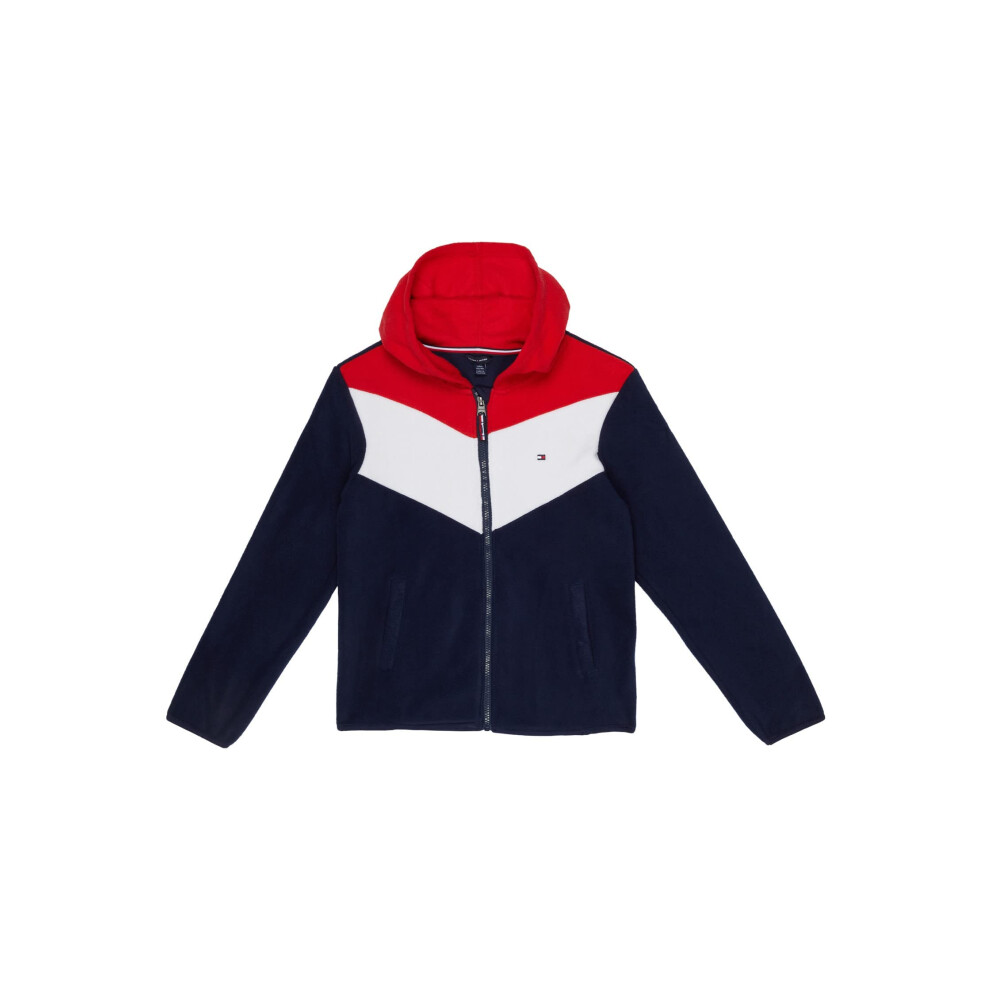 Tommy Hilfiger Girls' Full-Zip Fleece Hoodie Sweatshirt with Front Poc