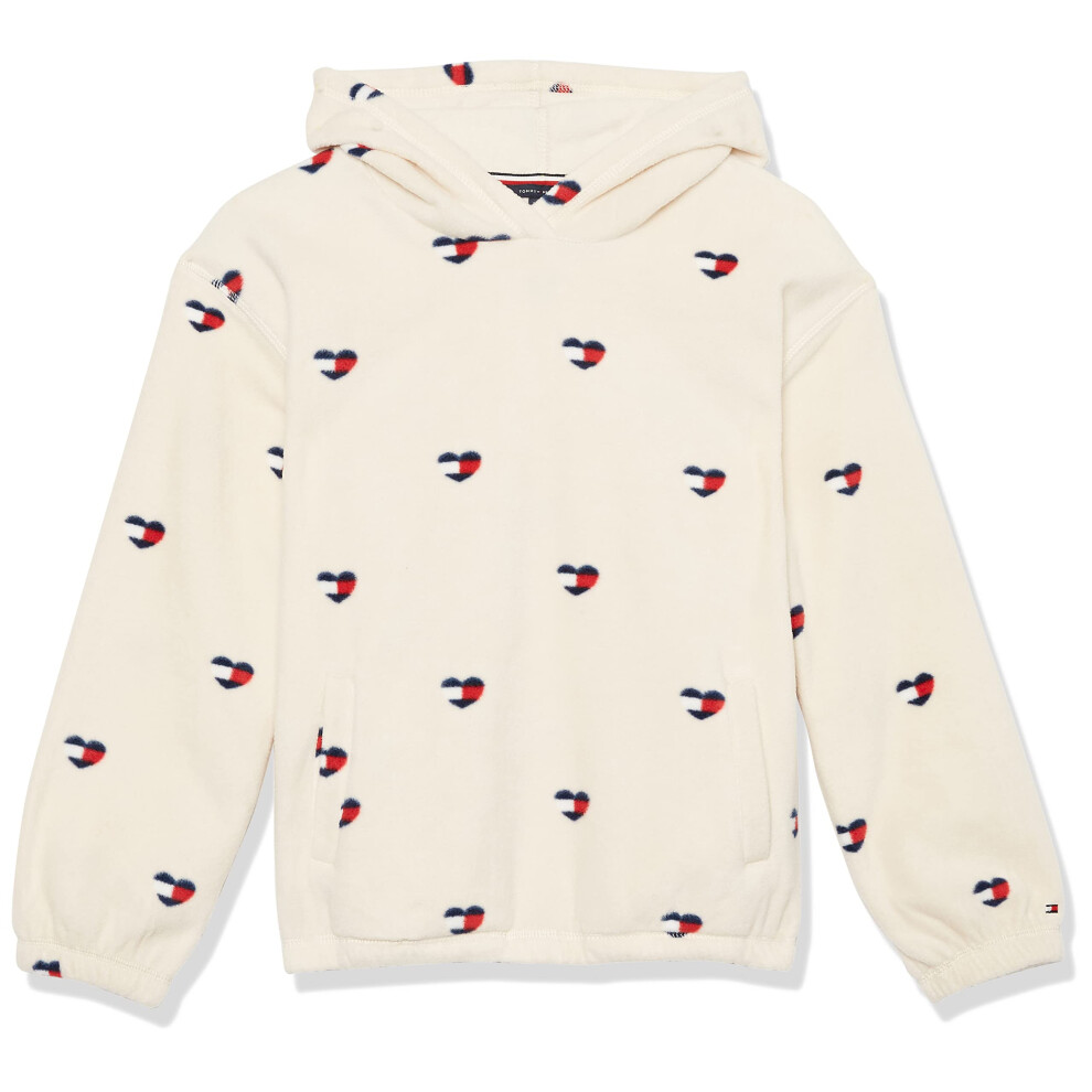 Tommy Hilfiger Girls' Pullover Fleece Hoodie Sweatshirt  Soft & Relaxe