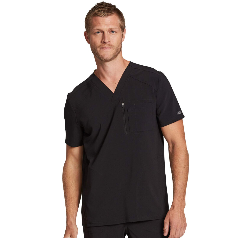 Dickies Retro Men Scrubs Top V-Neck DK930  XL  Black