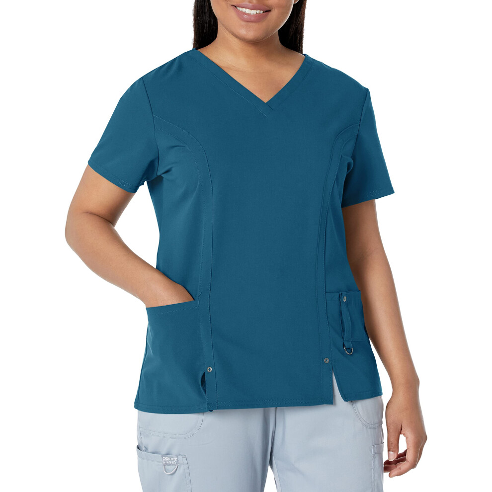 Dickies womens Xtreme Stretch V-neck medical scrubs shirts  Caribbean