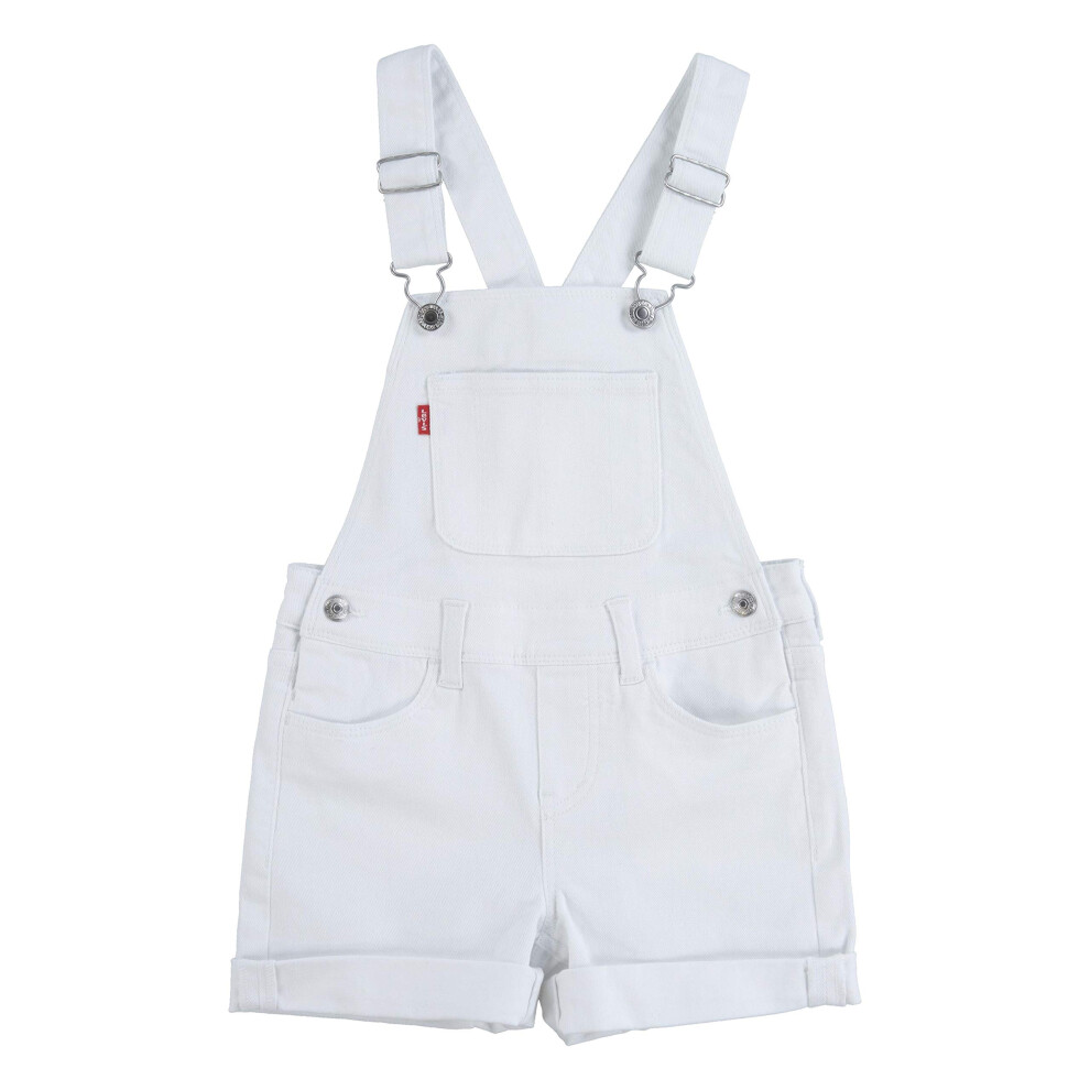 Levi's Girls' Denim Shortall  White  12