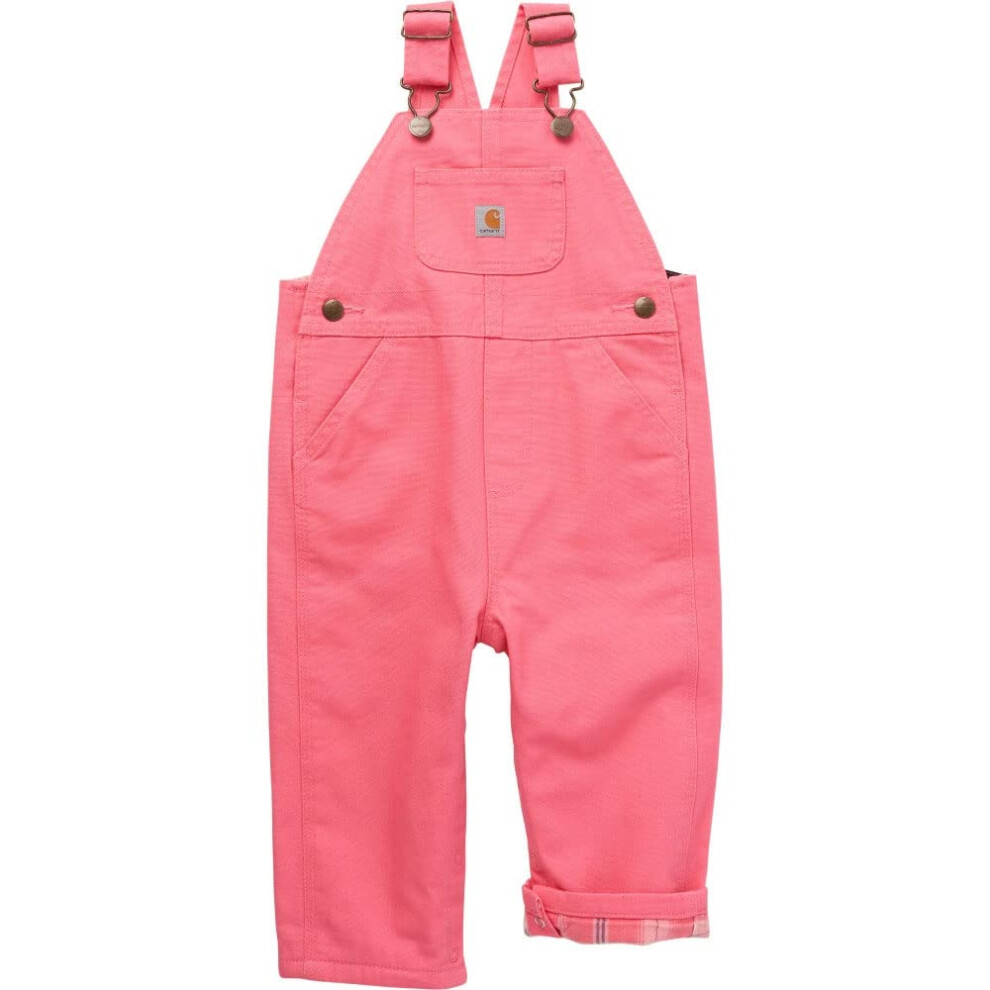 Carhartt Girls Bib Overalls (Lined and Unlined)  Pink Lemonade  3T