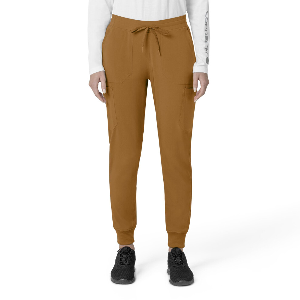 Carhartt Women's Cargo Jogger Scrub Pant  Fox Brown