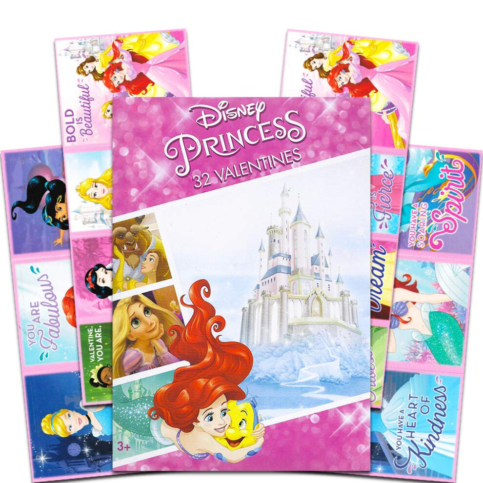 Disney Princess Box of 32 Valentines Cards