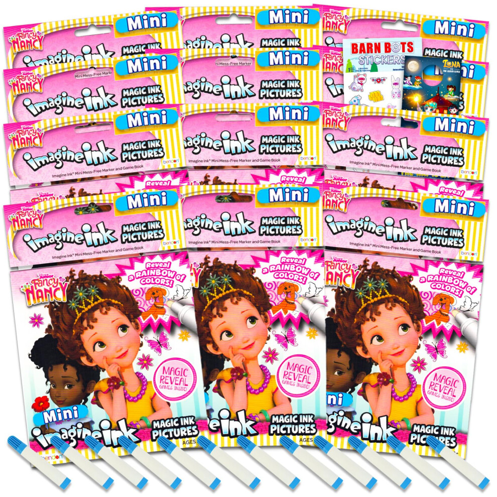 Disney Fancy Nancy Imagine Ink Coloring Book Set for Kids - 12 Pack No