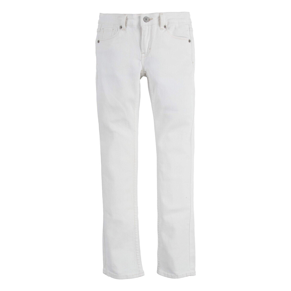 Levi's Girls' 711 Skinny Fit Jeans   White  14