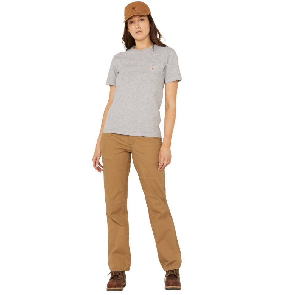 Carhartt Women's Rugged Flex Loose Fit Canvas Work Pant  Yukon  2 Tall