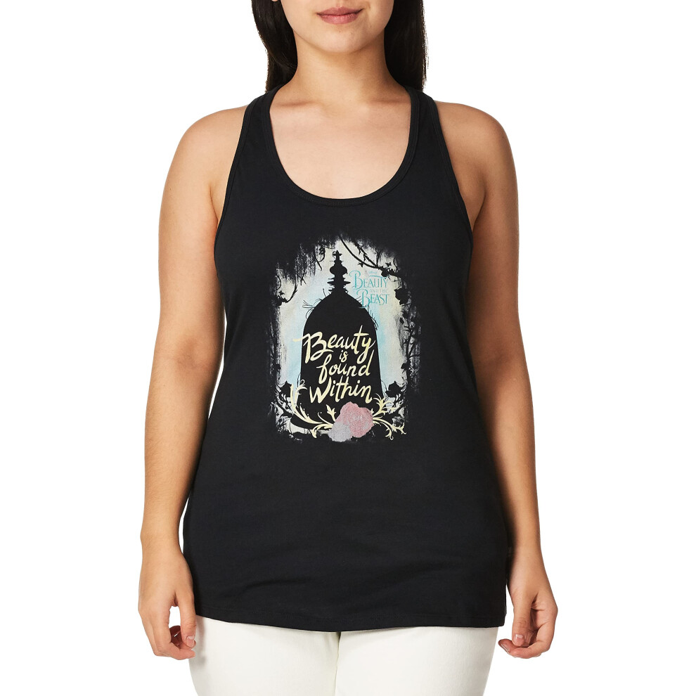 Disney womens Beauty and the Beast Belle Rose Racerback Graphic Tank T