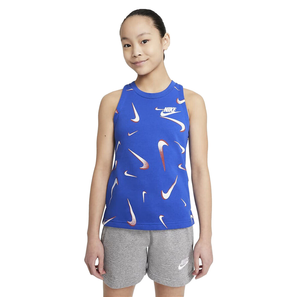 Nike Girl's NSW French Terry All Over Print Tank (Little Kids/Big Kids