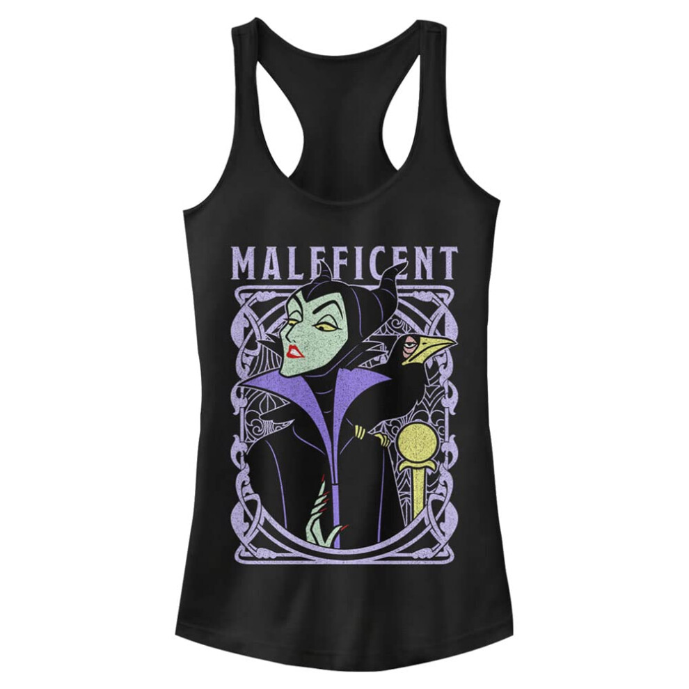 Disney Women's Villains Maleficent Color Junior's Racerback Tank Top