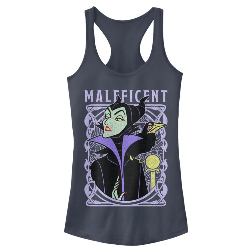 Disney Women's Villains Maleficent Color Junior's Racerback Tank Top