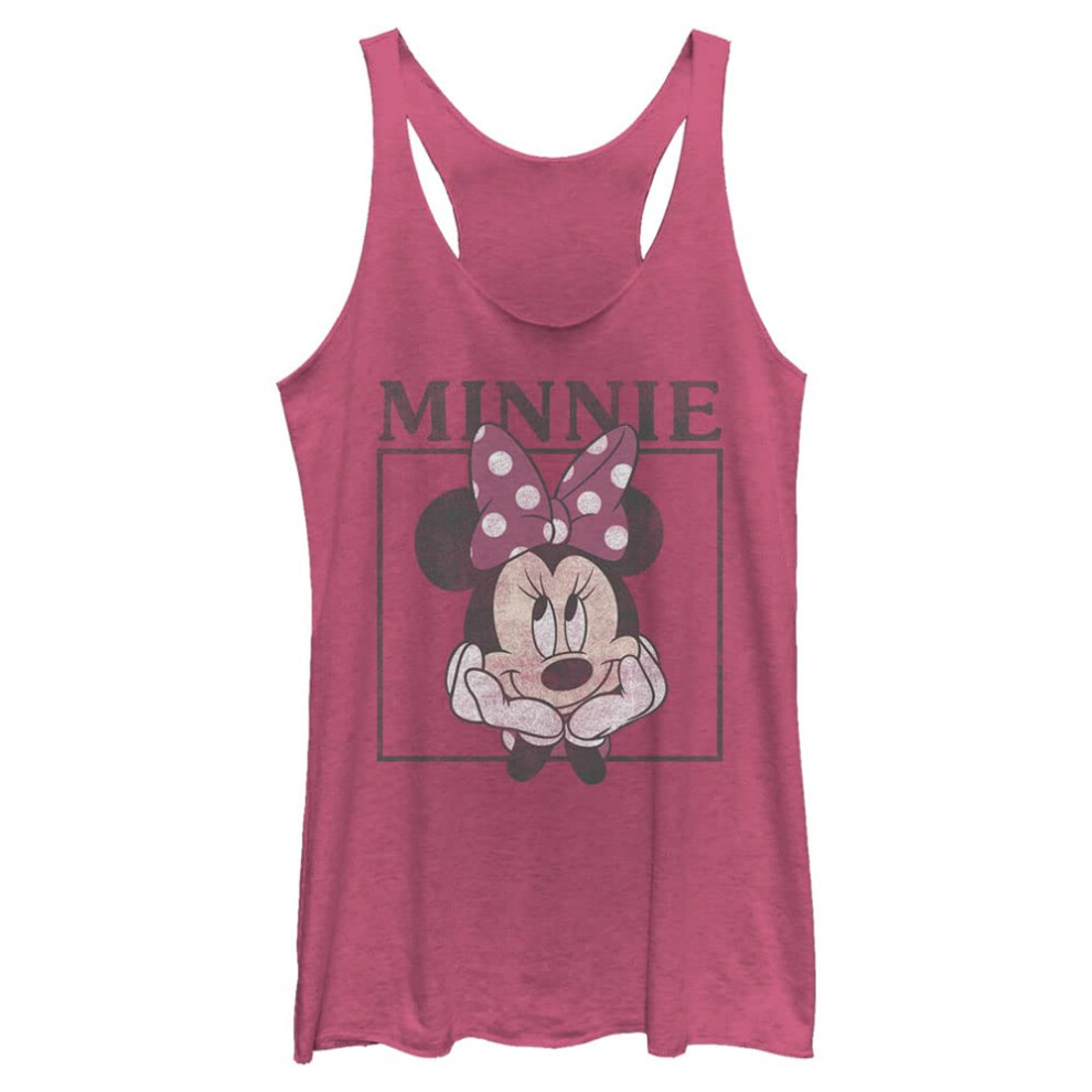 Disney Classic Mickey Boxed Minnie Women's Racerback Tank Top  Pink He