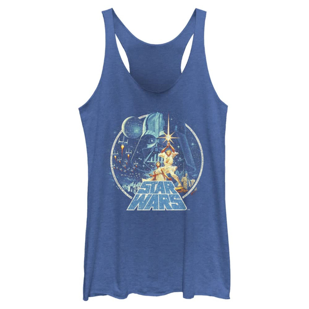 Star Wars Officially Licensed Vintage Victory Junior's Racerback Tank