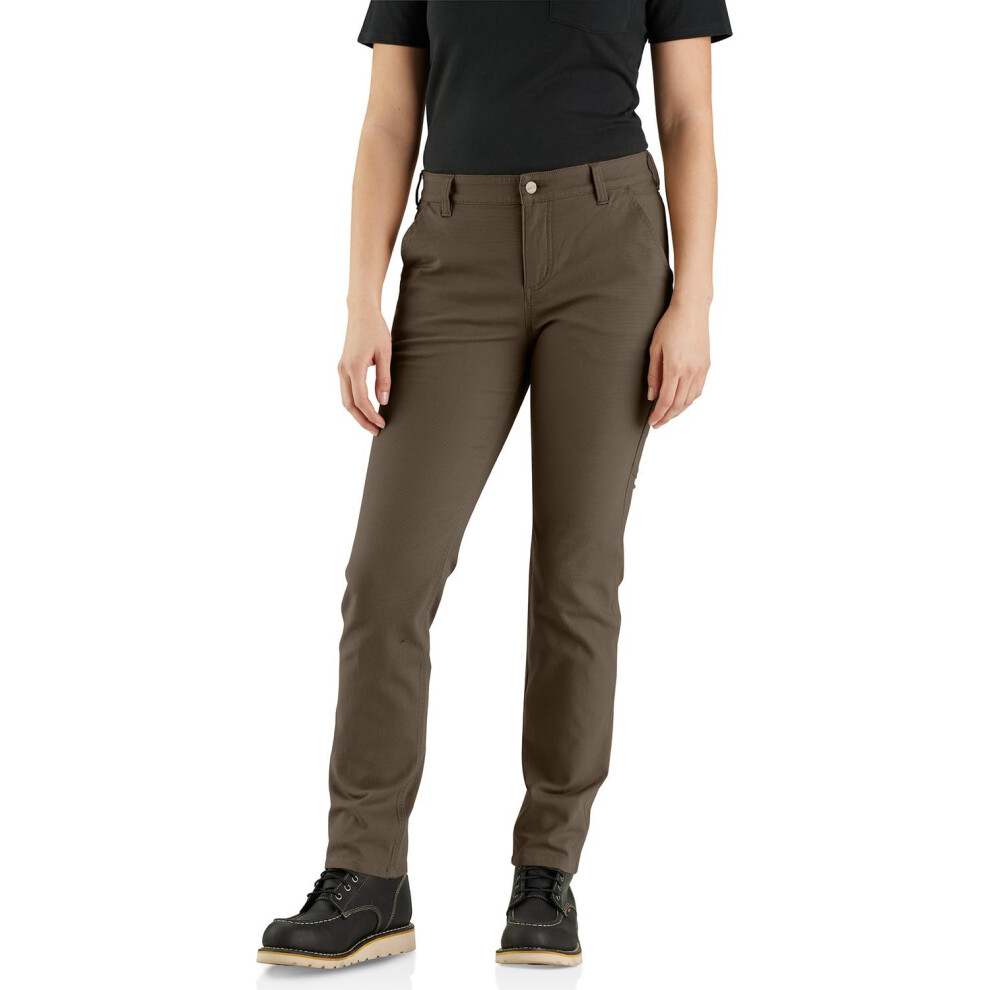 Carhartt Women's Rugged Flex Relaxed Fit Canvas Work Pant  Tarmac