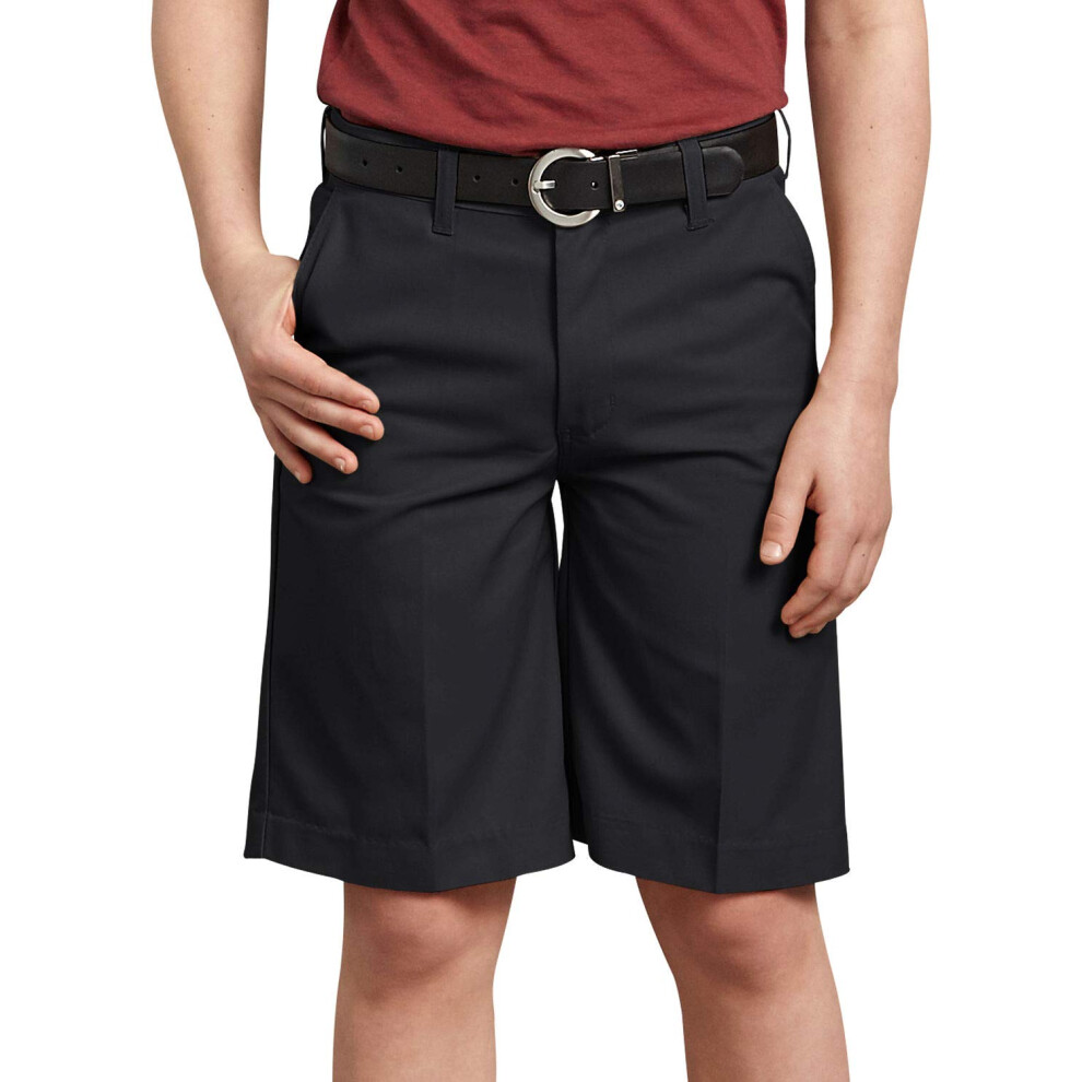 Dickies Boy's Big Flexwaist Flat Front Short  Black  16