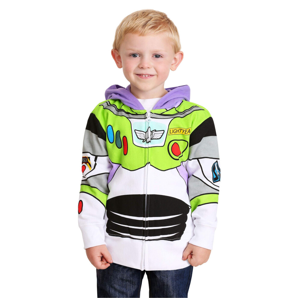 Disney boys Buzz Lightyear Toy Story fashion hoodies  White  3T US