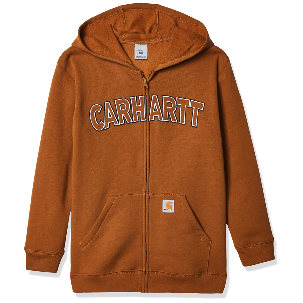 Carhartt boys Zip-up Hooded Long Sleeve Sweatshirt Sweater  Black  3 M