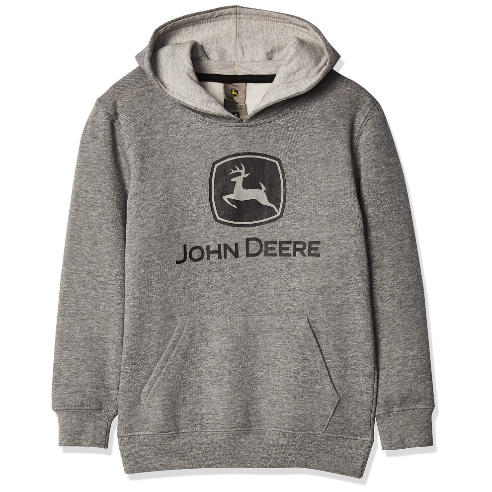 John Deere boys Toddler Fleece Pullover Hoodie Hooded Sweatshirt  Grey