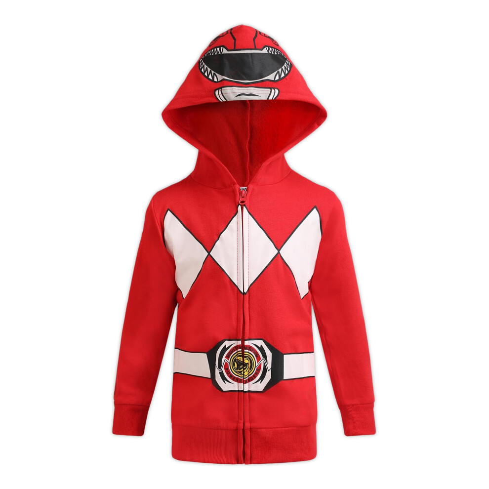 Hasbro Power Rangers Boys Zip Up Hoodie for Little Kids - Blue/Red