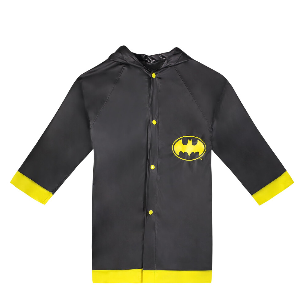 DC Comics Batman Toddler Boys Black Rain Slicker  Size Large 6/7