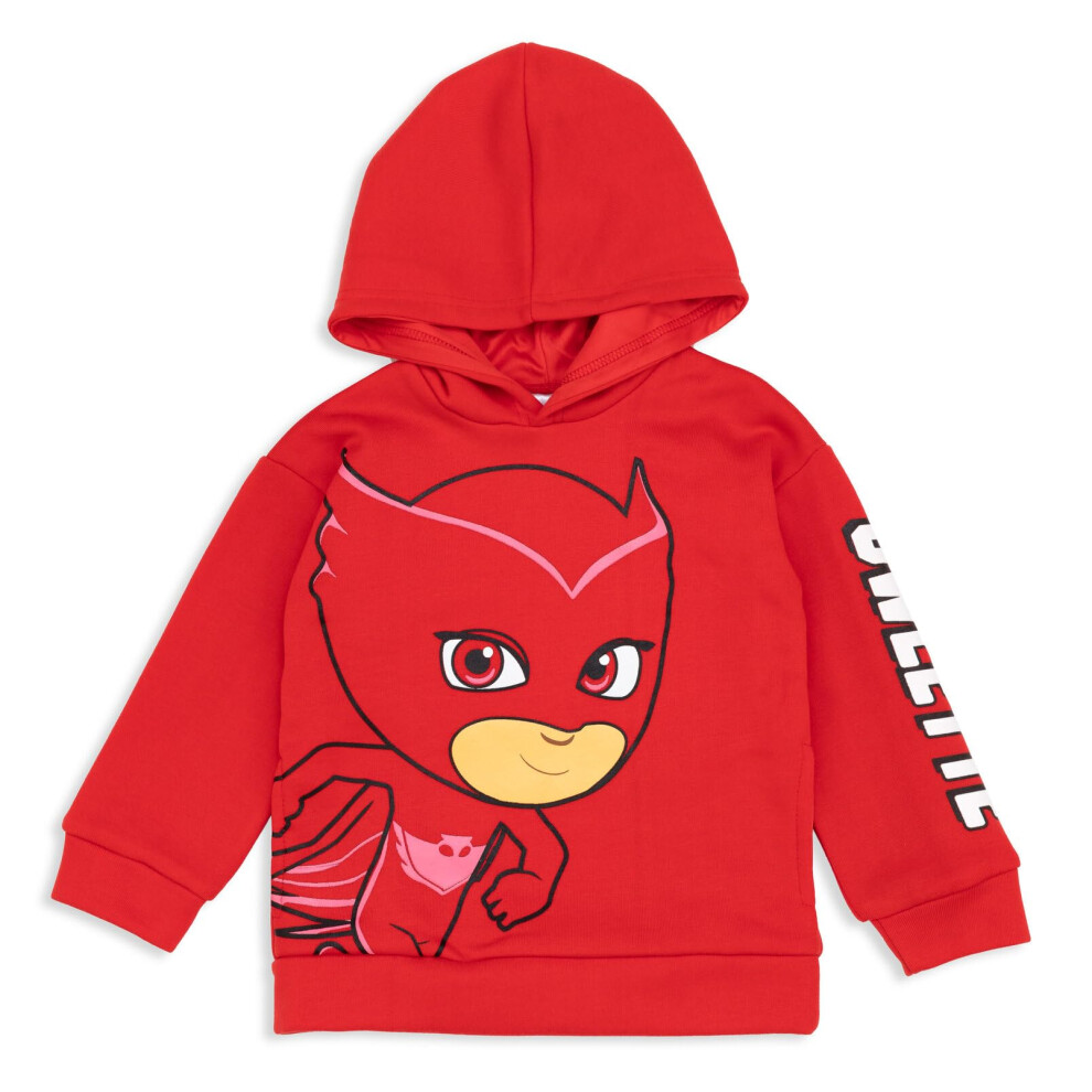 PJ Masks Owlette Toddler Boys Fleece Hoodie Red 4T