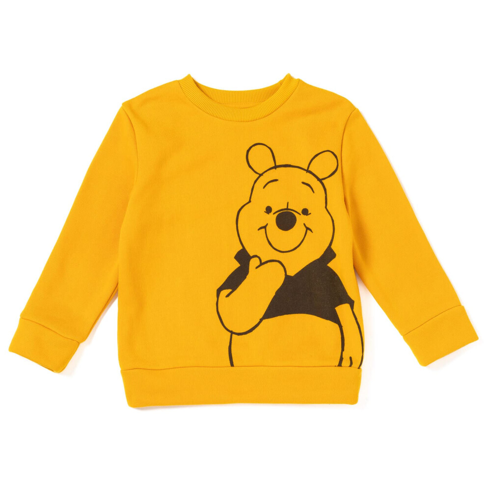 Disney Winnie The Pooh Little Boys Fleece Sweatshirt Yellow 7-8