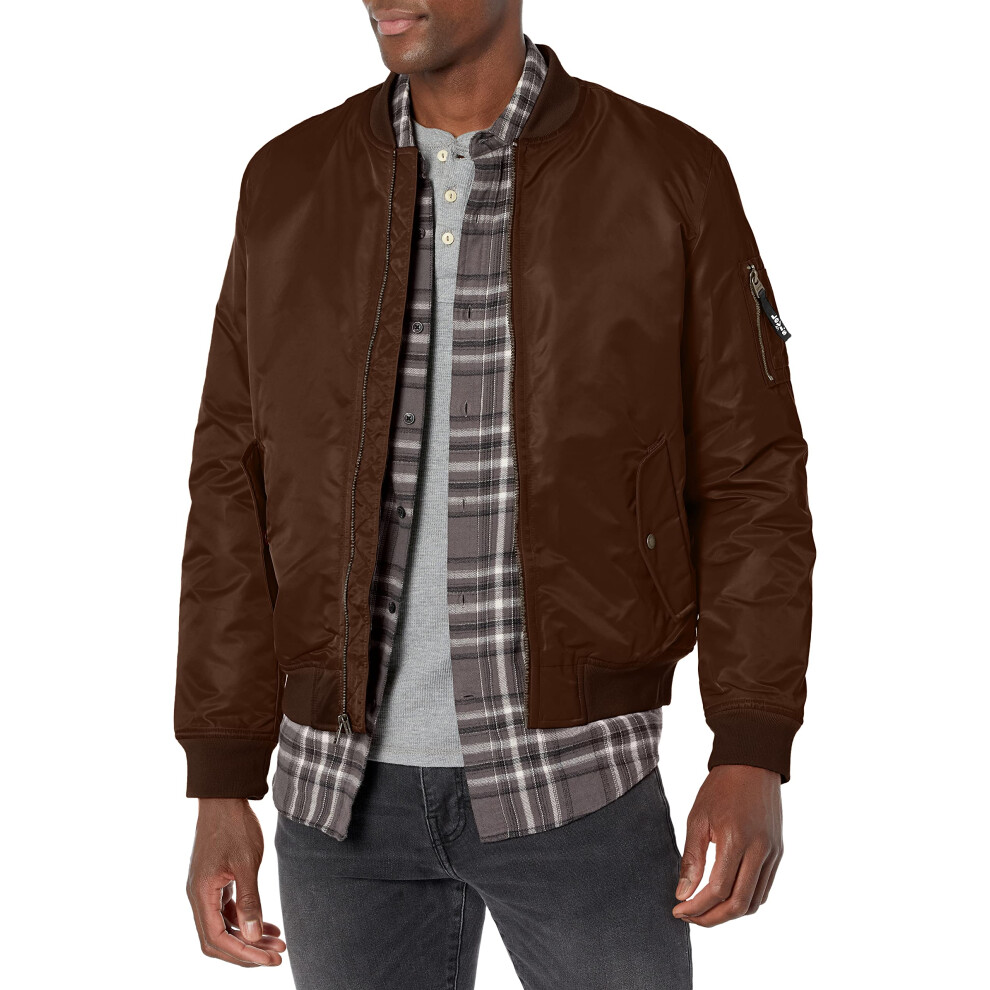 Levi's Men's Ma-1 Flight Varsity Jacket  Dark Brown  Medium